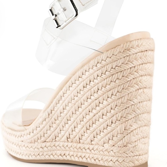 Espadrille Clear Straps Wedge Heel Sandals for Women Ankle Strap Summer Platform - Picture 6 of 7
